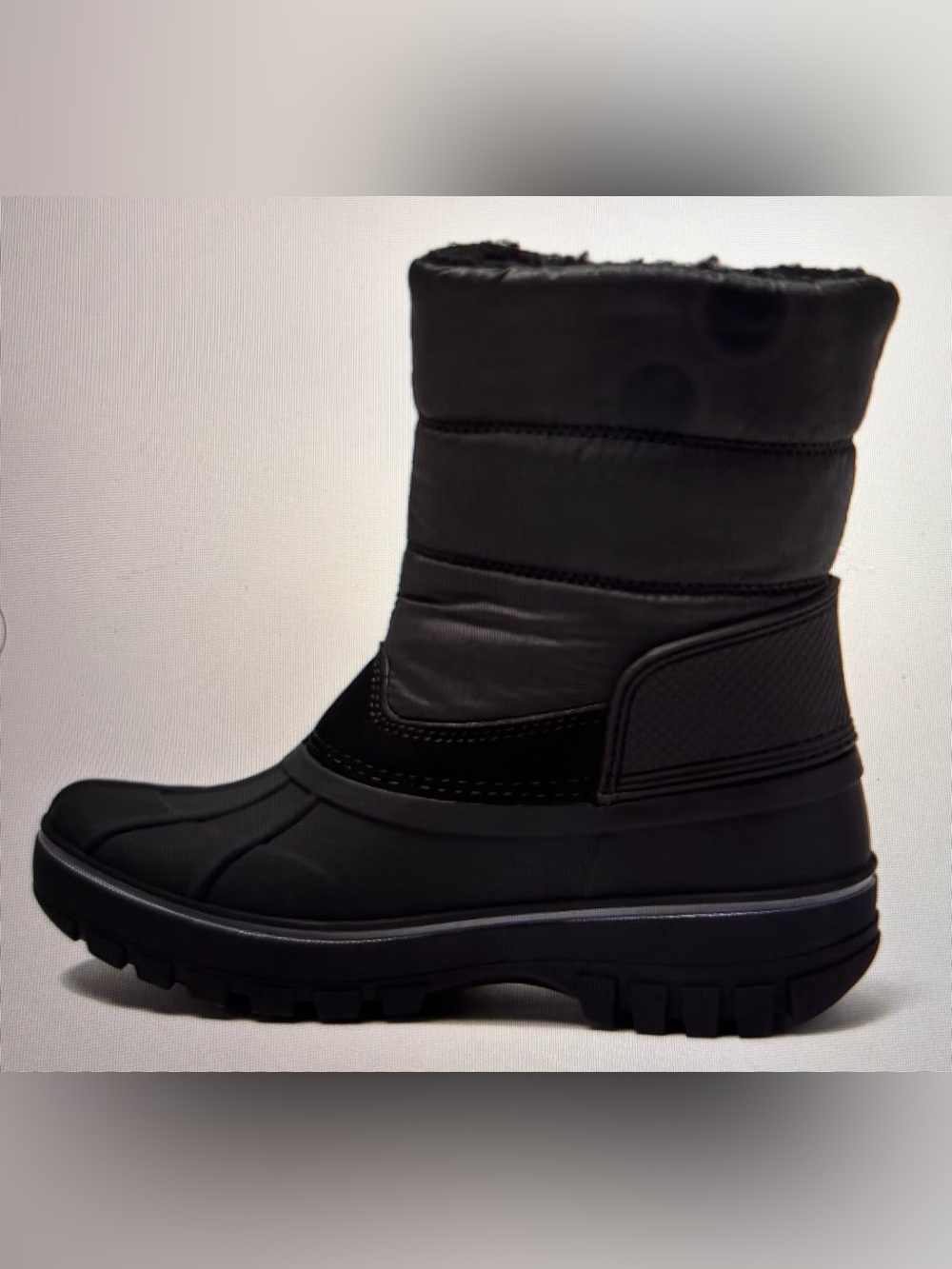 Lands' End Kids' Frost Black Insulated Waterproof Snow Boots Size 5 - Picture 3 of 6